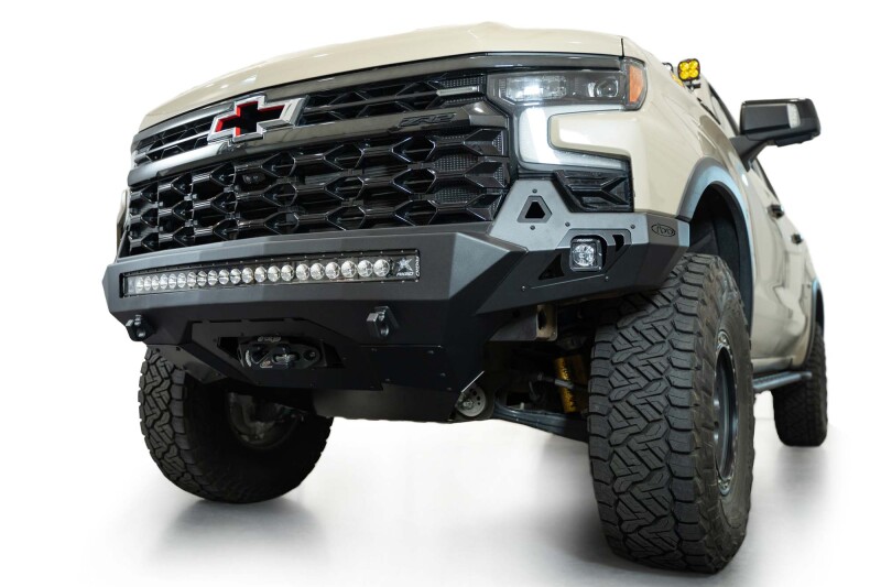 Chevrolet Silverado 1500 ZR2 Bumper - Front - Addictive Desert Designs - Stealth Fighter - Hammer Black - `25-`26